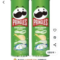 [쿠팡][와우무배]프링글스 사워크림 앤 어니언, 110g, 2개