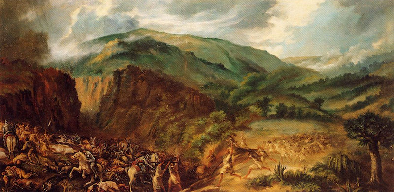 1차 아센테호 전투를 상상한 그림.jpg