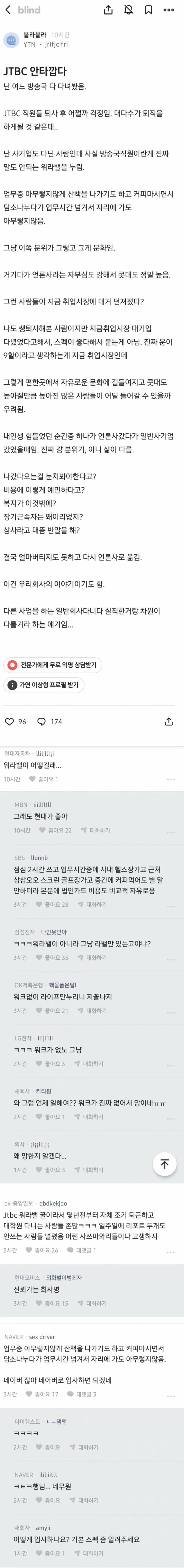블라) 방송국 놈들의 미친 워라벨 수준