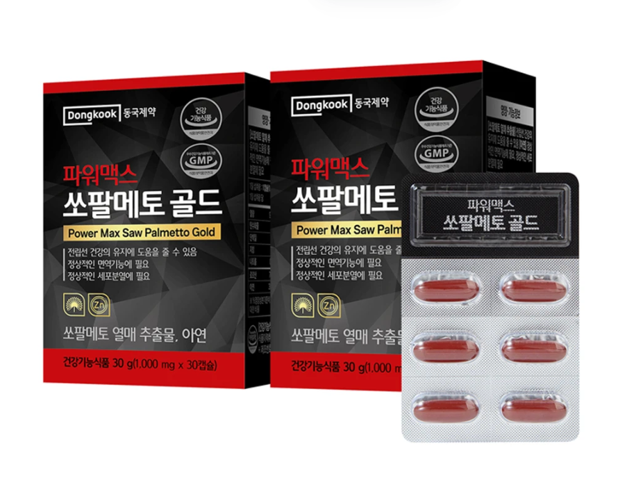 [토스쇼핑] 하루특가) 동국제약 파워맥스 쏘팔메토 골드, 1000mg, 30캡슐, 2박스