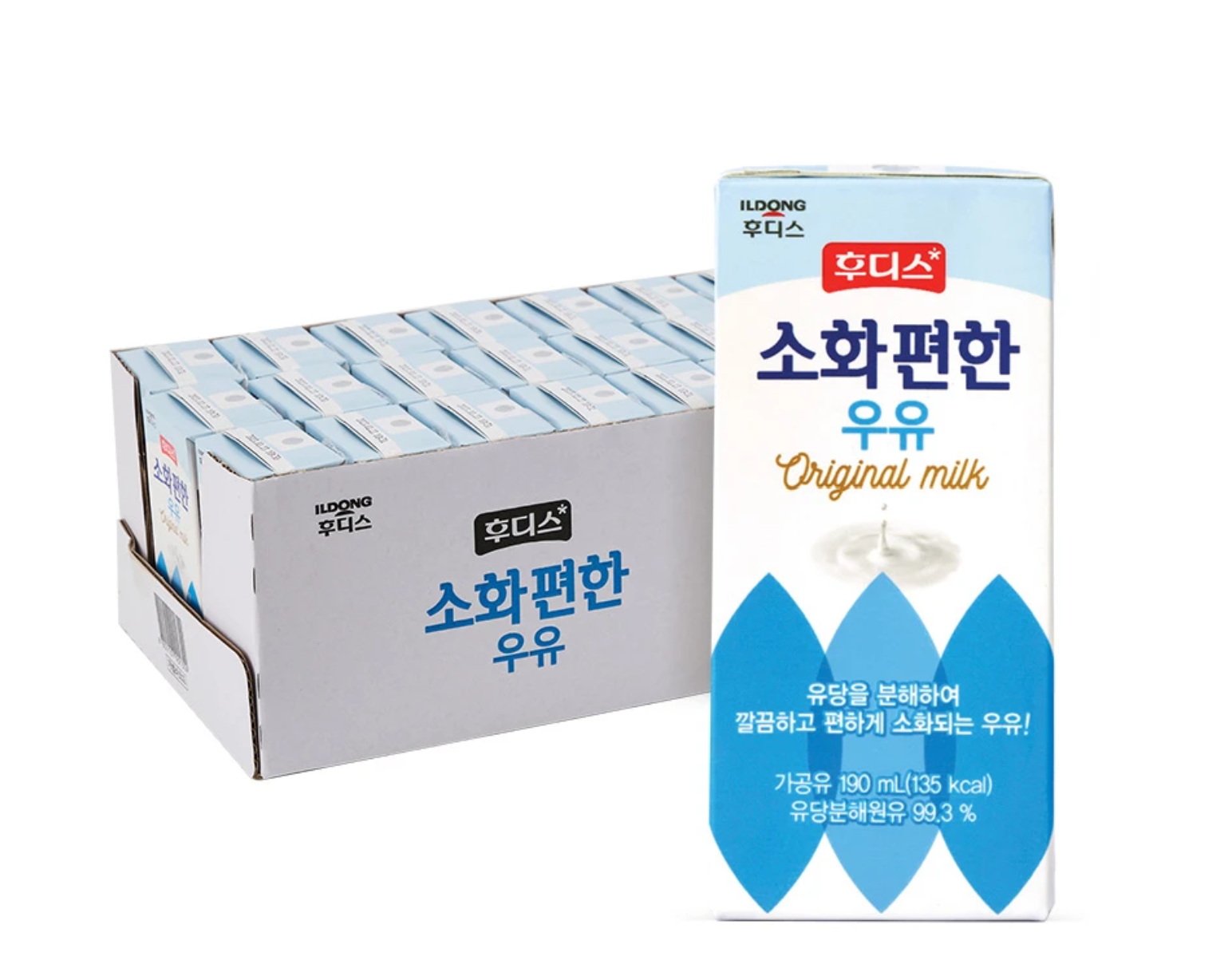 [토스쇼핑] 토스픽)후디스 소화 편한 우유 오리지널, 190ml, 24개