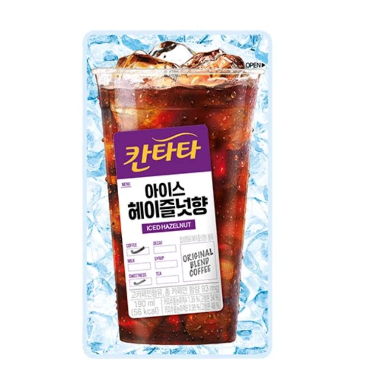 토스특가) 칸타타 아이스 헤이즐넛향, 190ml, 20개