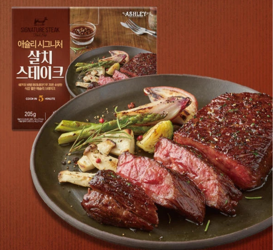 00시종료) 애슐리 시그니처 살치 스테이크, 소스포함, 200g, 4팩