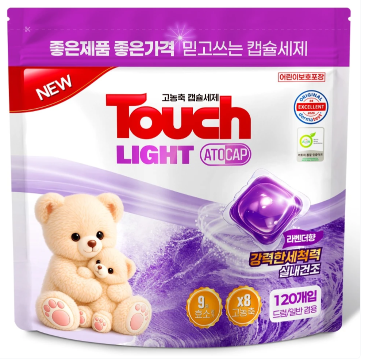 [토스] 1인2개)이상 구매불가 터치라이트 캡슐세제, 8g, 120개입, 1개