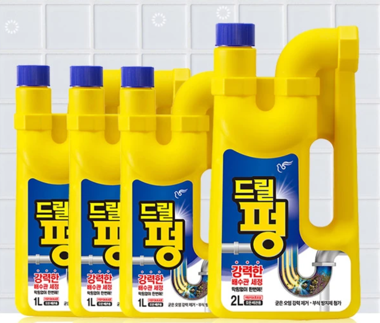 00시종료)피죤 드릴펑, 1L, 3개 + 2L, 1개