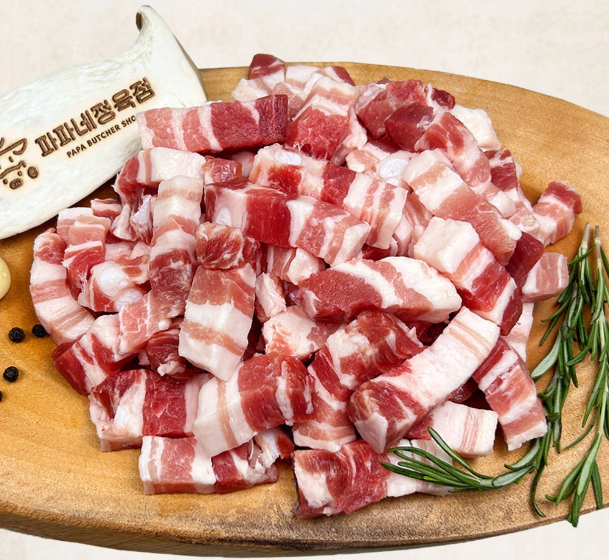 00시종료) 한입 삼겹살, 500g, 4개 총 2kg 특가!