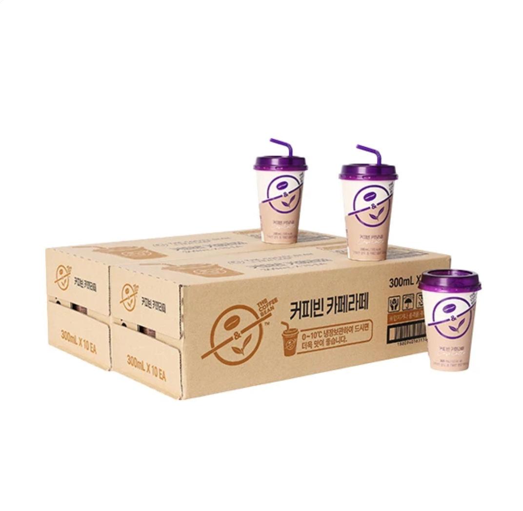 [토스] 00시종료) 커피빈 카페라떼 컵커피, 300ml, 20개