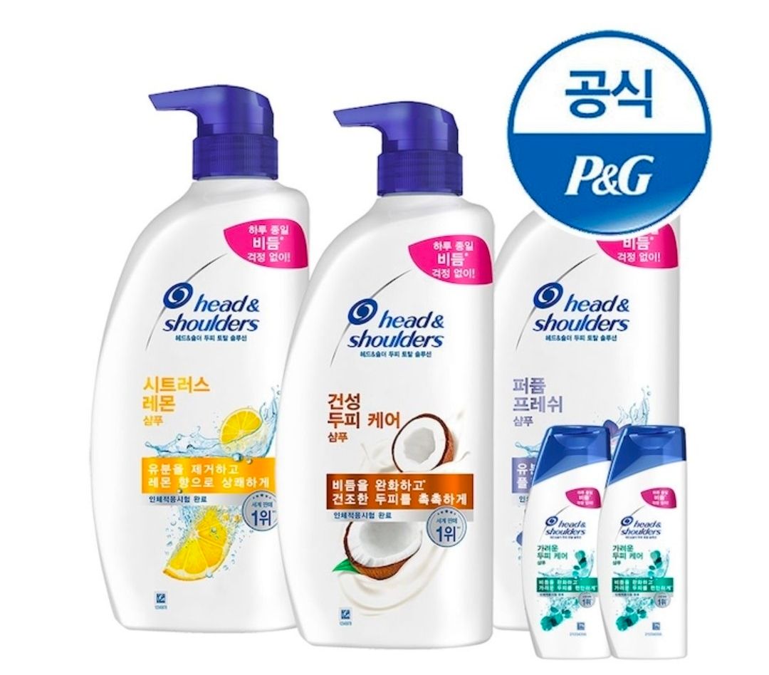 [오늘의집] 헤드앤숄더 샴푸 850ml 3개+미니샴푸 2개 증정