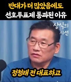 박시영曰 : 선호투표제가 통과된 이유
